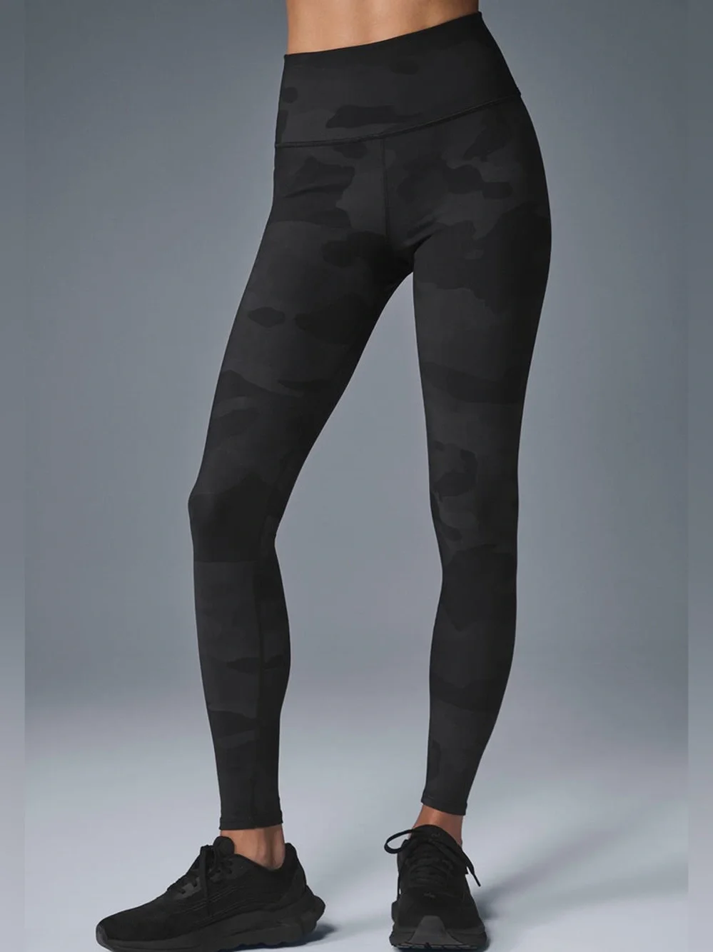 Alo Yoga Women’s S High-Waist Camo Vapor Legging Black Gray Yoga